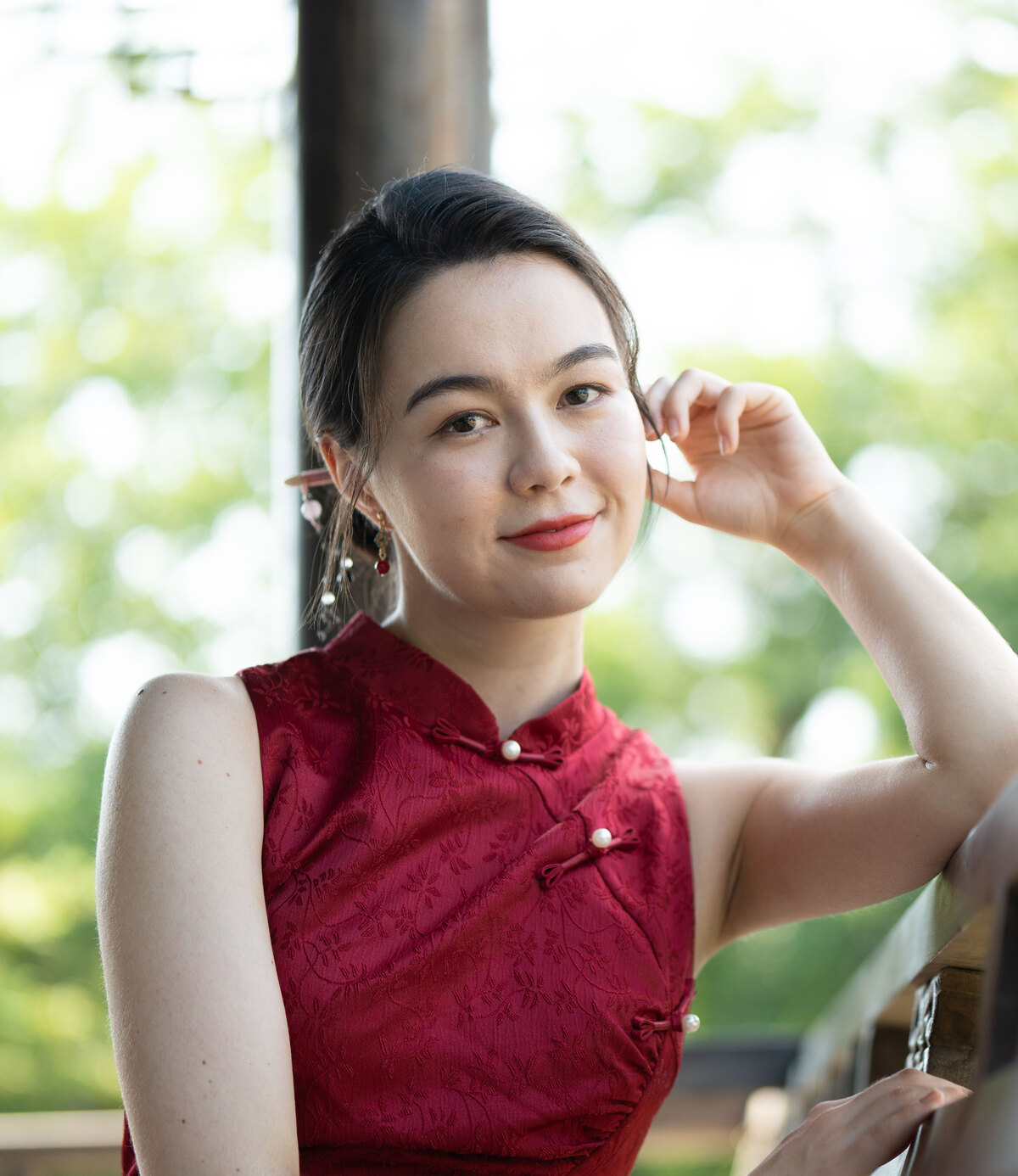 Anna Liu in a qipao